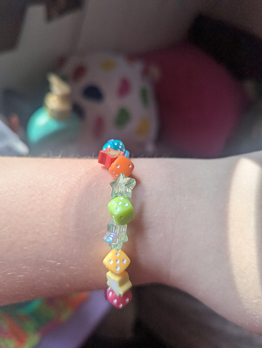 Colorful Dice - Kandi Bracelet